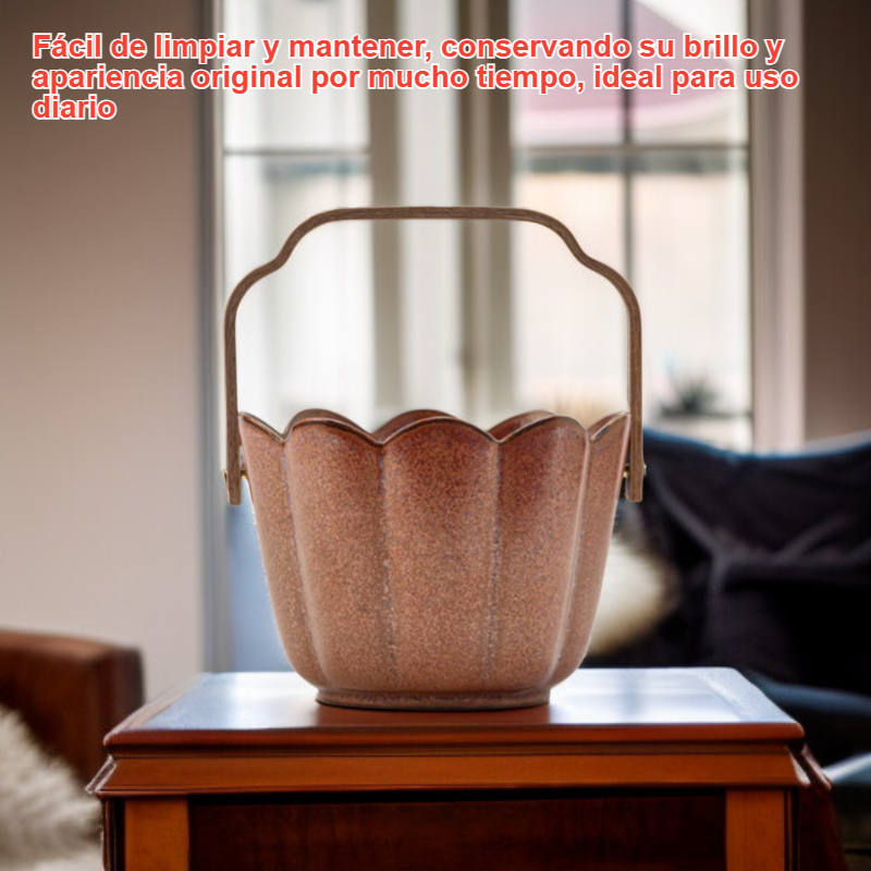 Cesta de frutas retro de cerámica