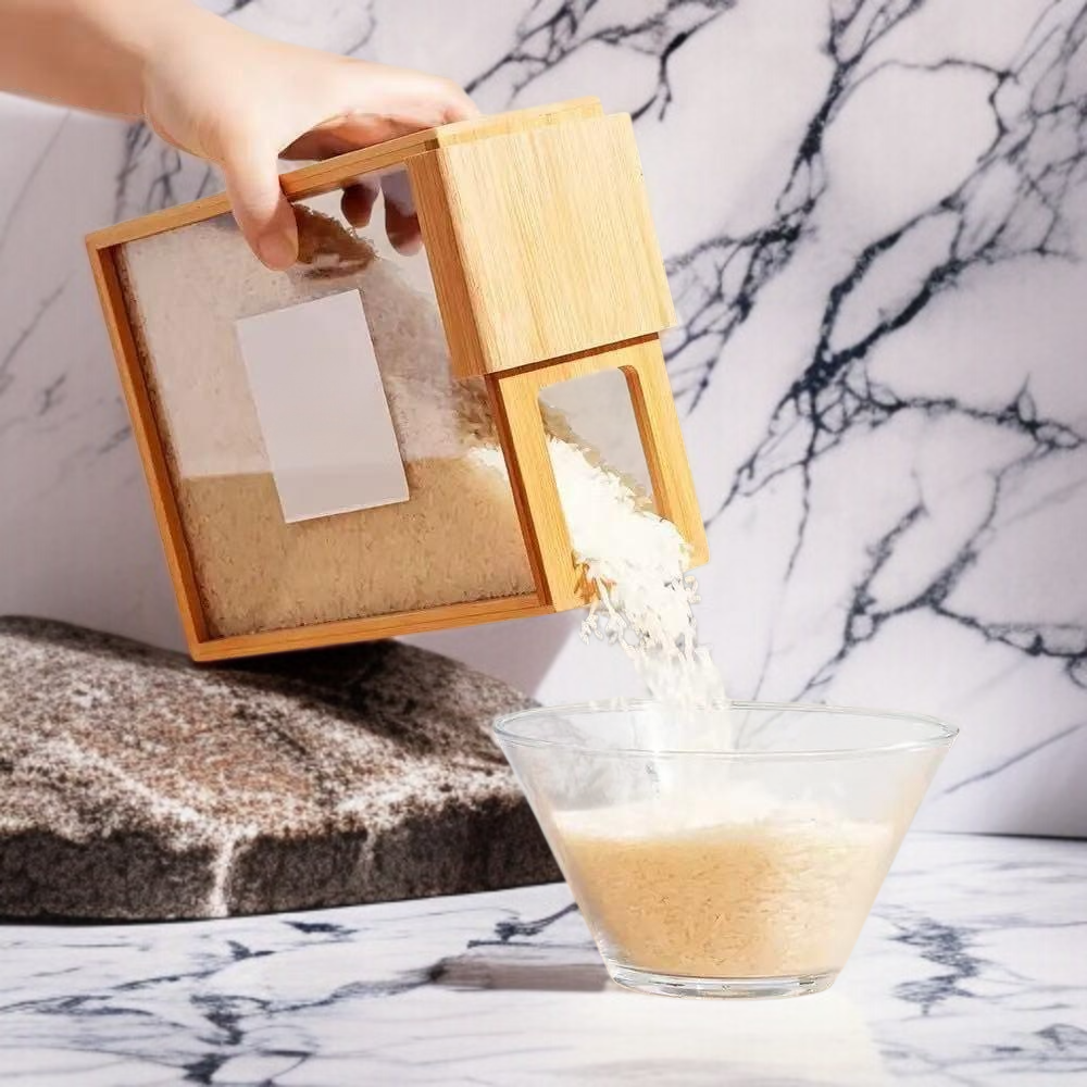 穀物収納ボックスのサイズ比較イメージ