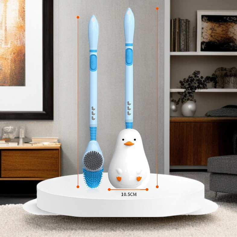 벽걸이 변기브러쉬 액체청소 러버덕 실리콘 변기브러쉬 화장실청소신기