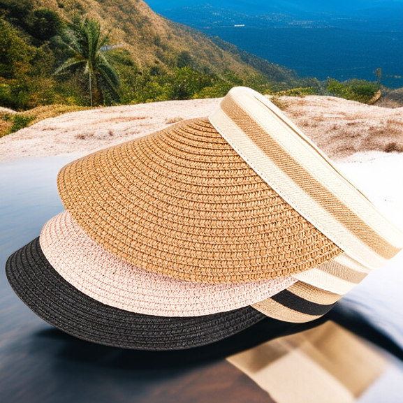 Sombrero negro de moda urbana para verano