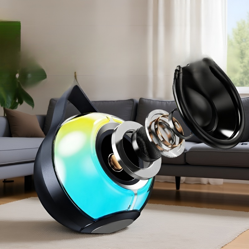 مكبر صوت محمول بإضاءة ملونة RGB بتقنية