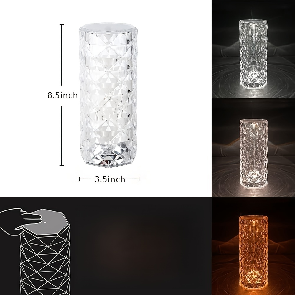 Three-color crystal night light