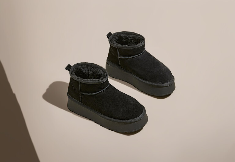 여성용 두꺼운 밑창 부츠 방한 효과