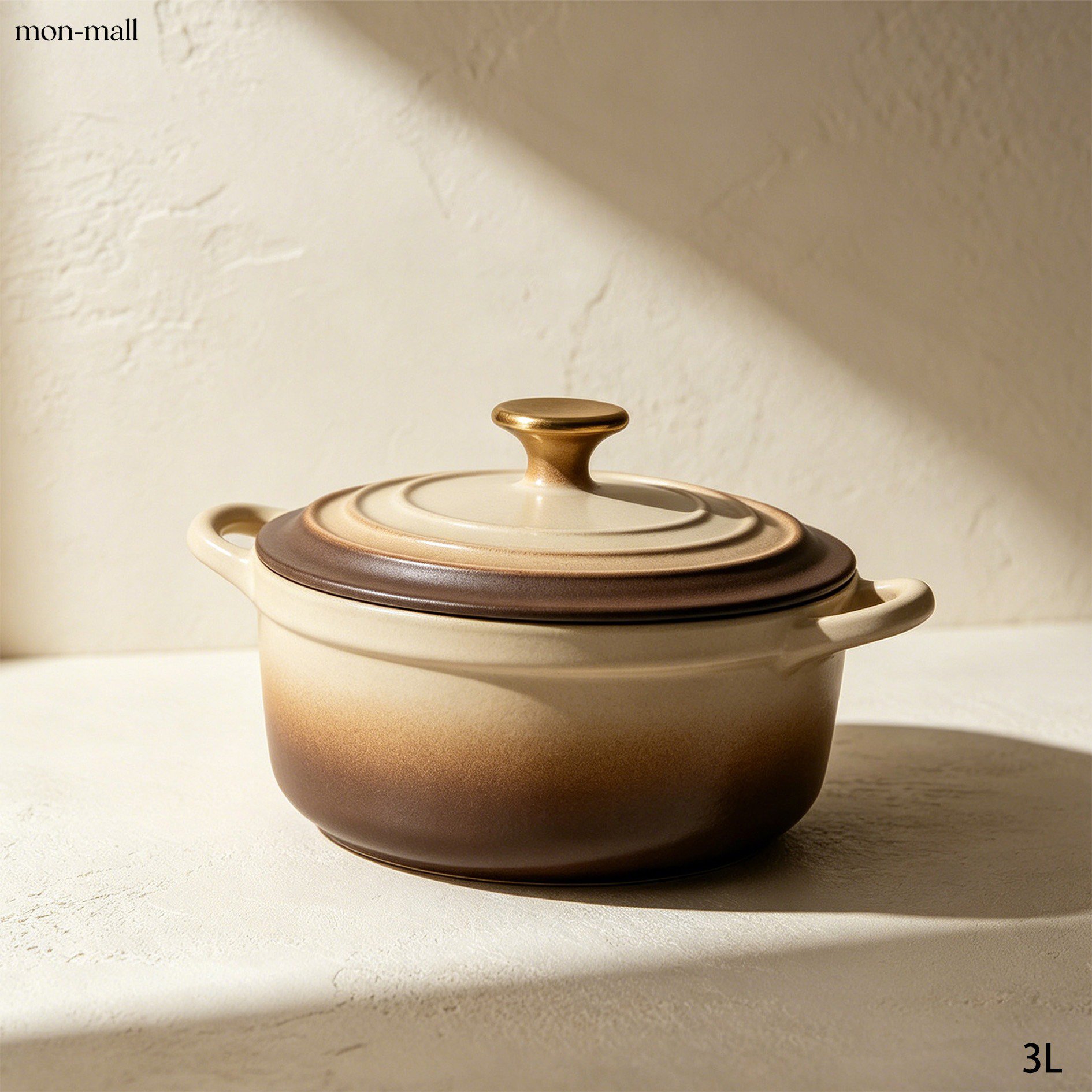 Ceramic casserole pot for high heat meals