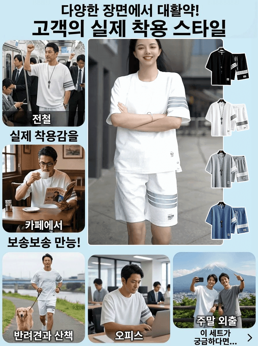 편안한 캐주얼 투피스 세트