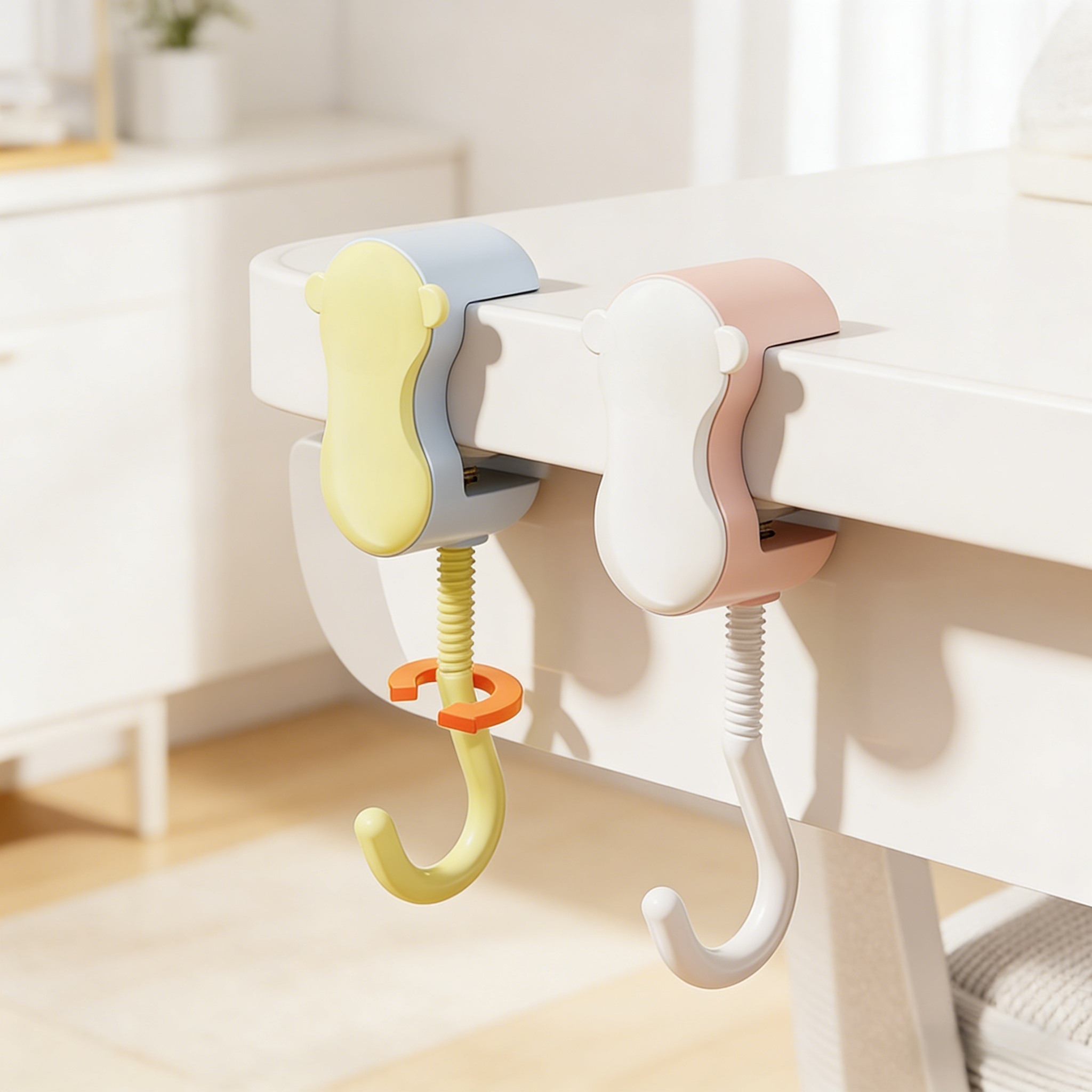 キッチンで活躍するテーブルエッジ用収納フック