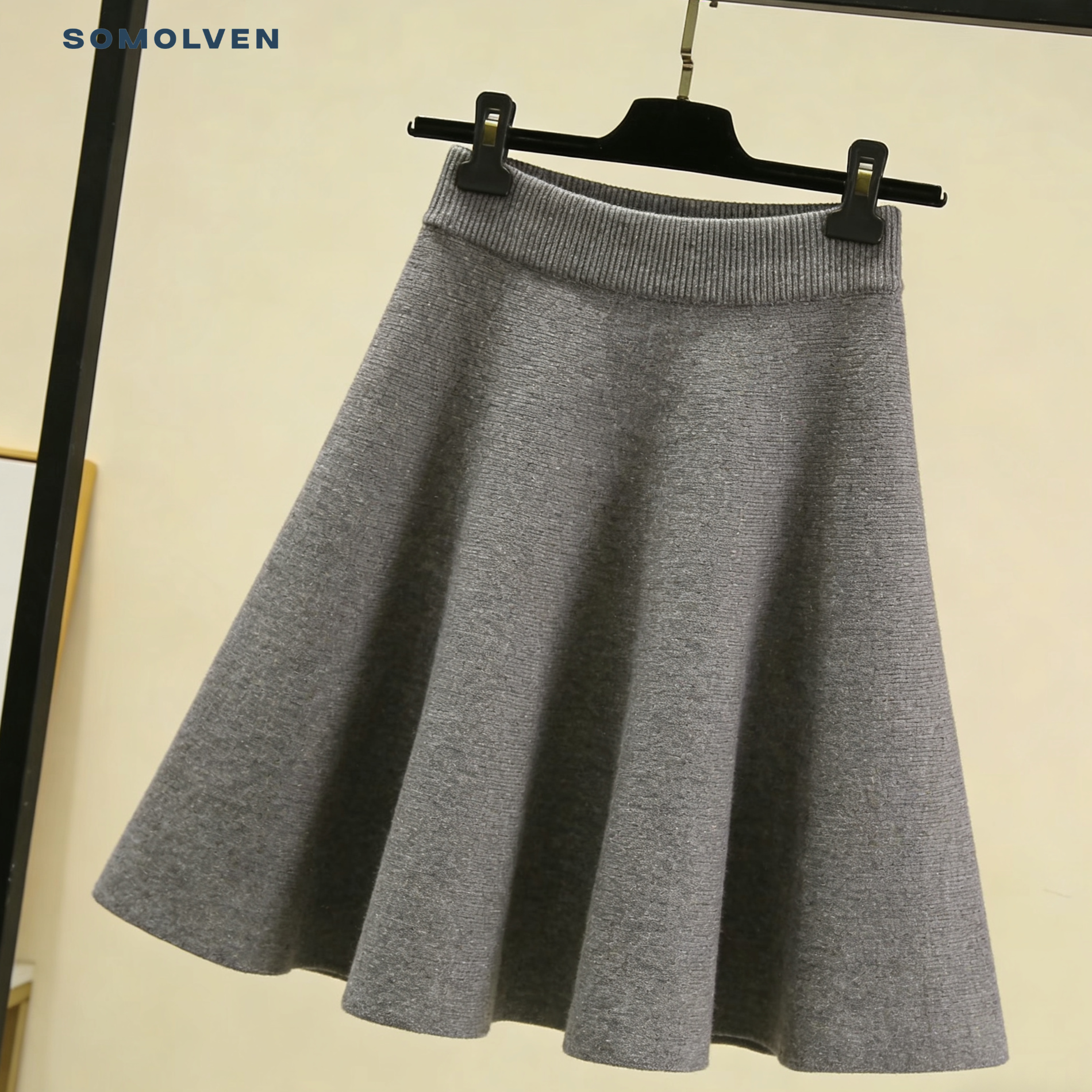 ニットミディスカート