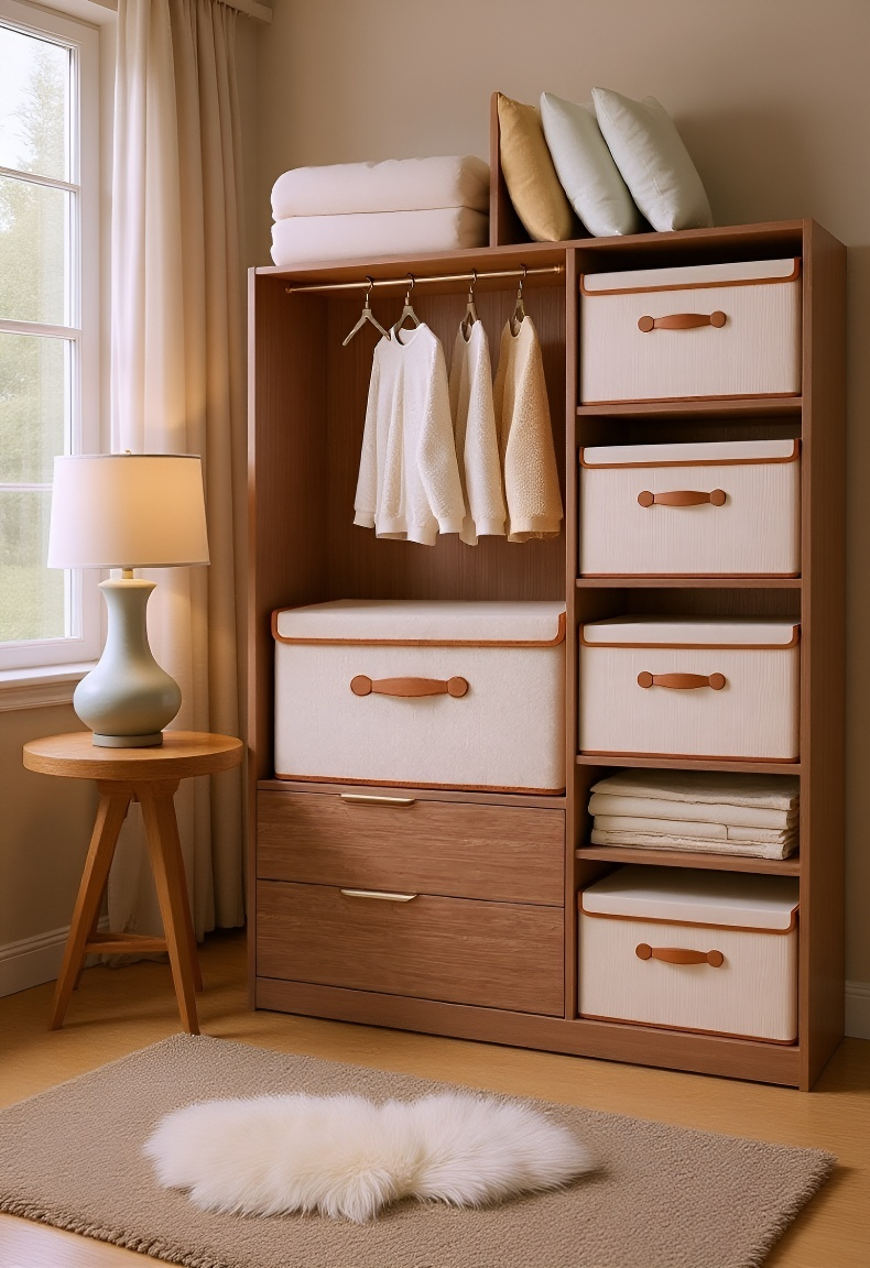 Úložný box na přikrývky do ložnice