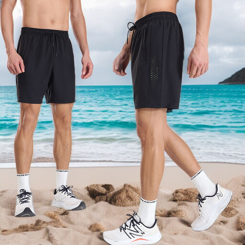 남자 여름 속건 겉옷 아이스 트레이닝 반바지 세트 빅사이즈 캐주얼 반바지 여름 겉옷 트레이닝 반바지