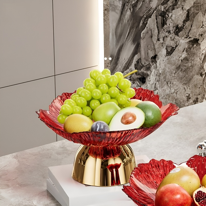 家庭用の落下防止クリスタルフルーツ＆フラワープレート