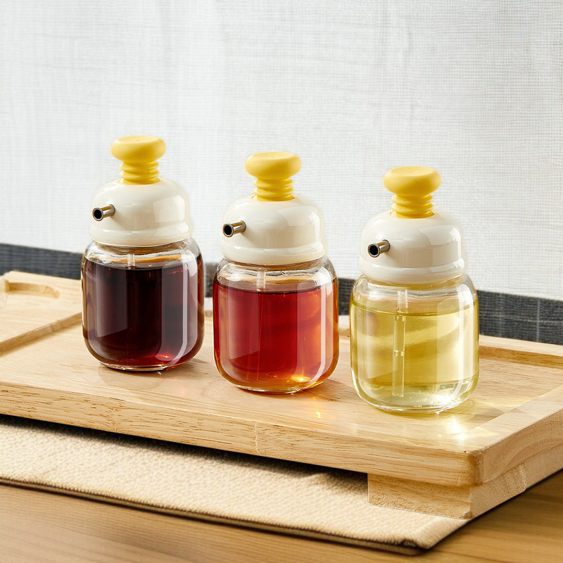 가정용 유리 미니 소분병 양 조절 펌핑 간장병 유리 단류 양념병 유리 식초병 유리 참기름병