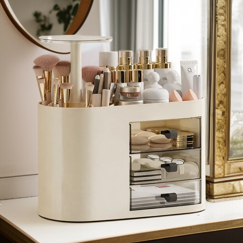 Household Large Capacity Cosmetic Organizer Multi-functional Brush Storage Cylinder