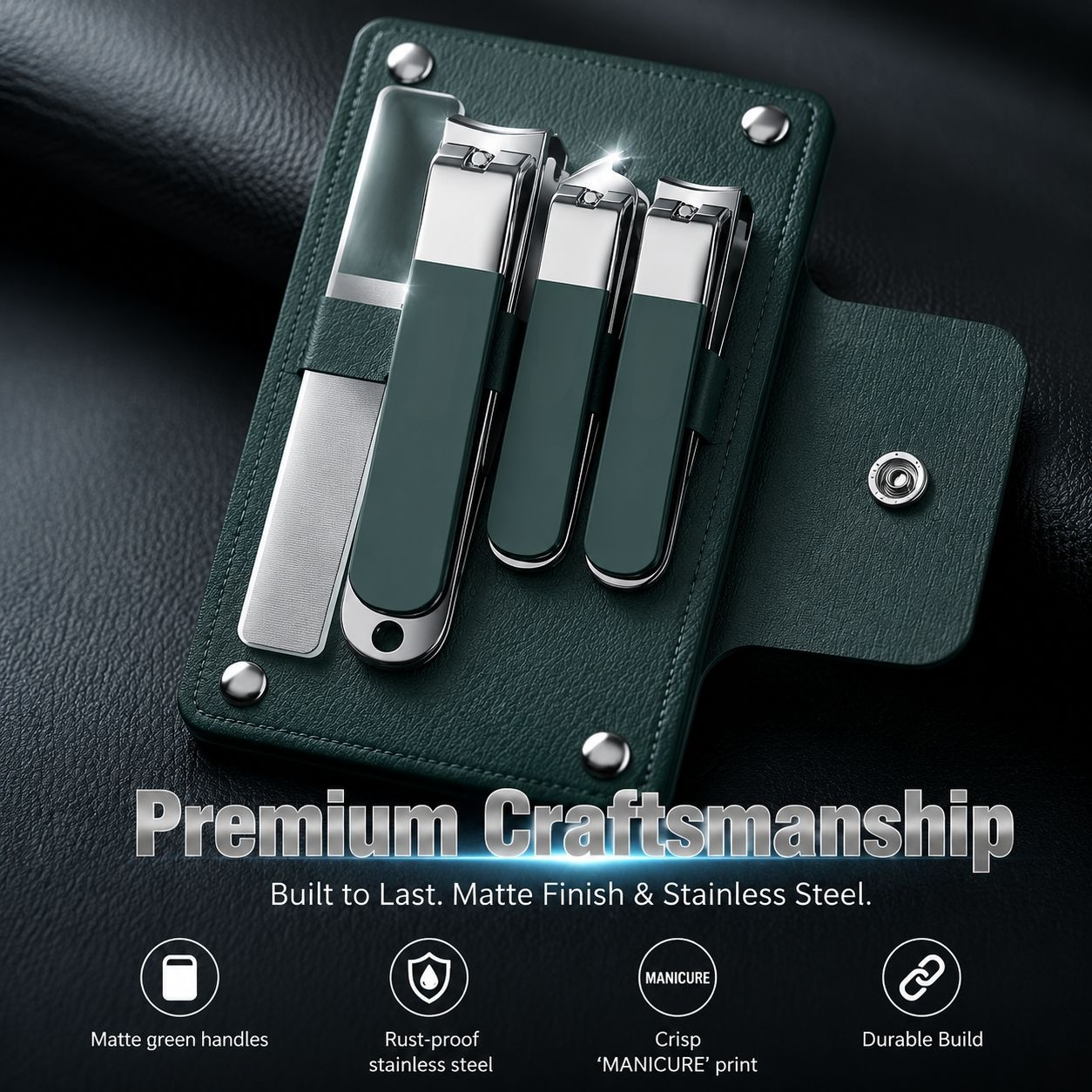 Portable Stainless Steel Nail Clipper Set