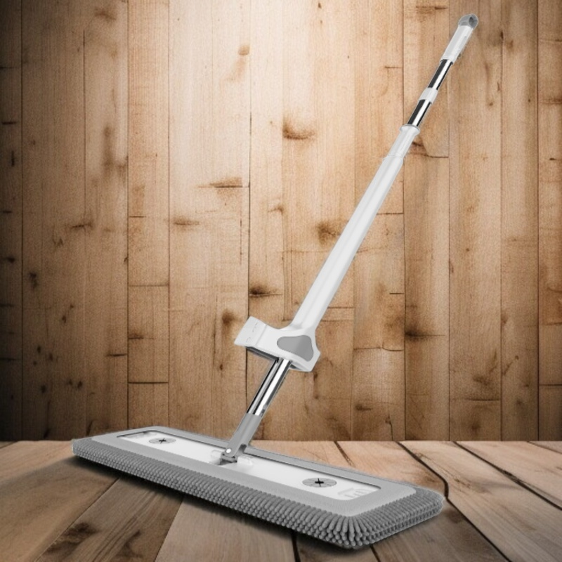 가정용 플랫 밀대 건습 겸용 원터치 셰닐 리필 손세탁 우드 플로어 밀대