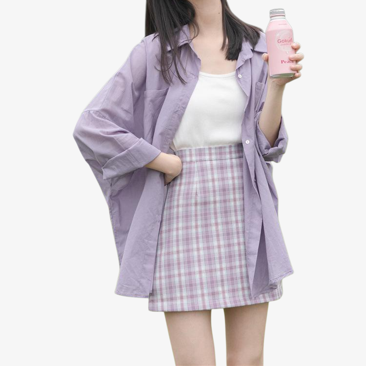 봄 얇은 긴팔 래시가드 퍼플 얇은 상의 코트 여름 셔츠 여자 얇은 긴팔 래시가드