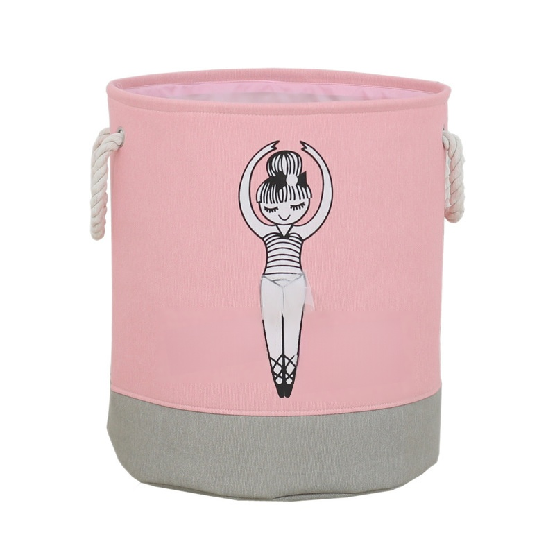소녀풍 패브릭 수납바구니 의류 장난감 정리함