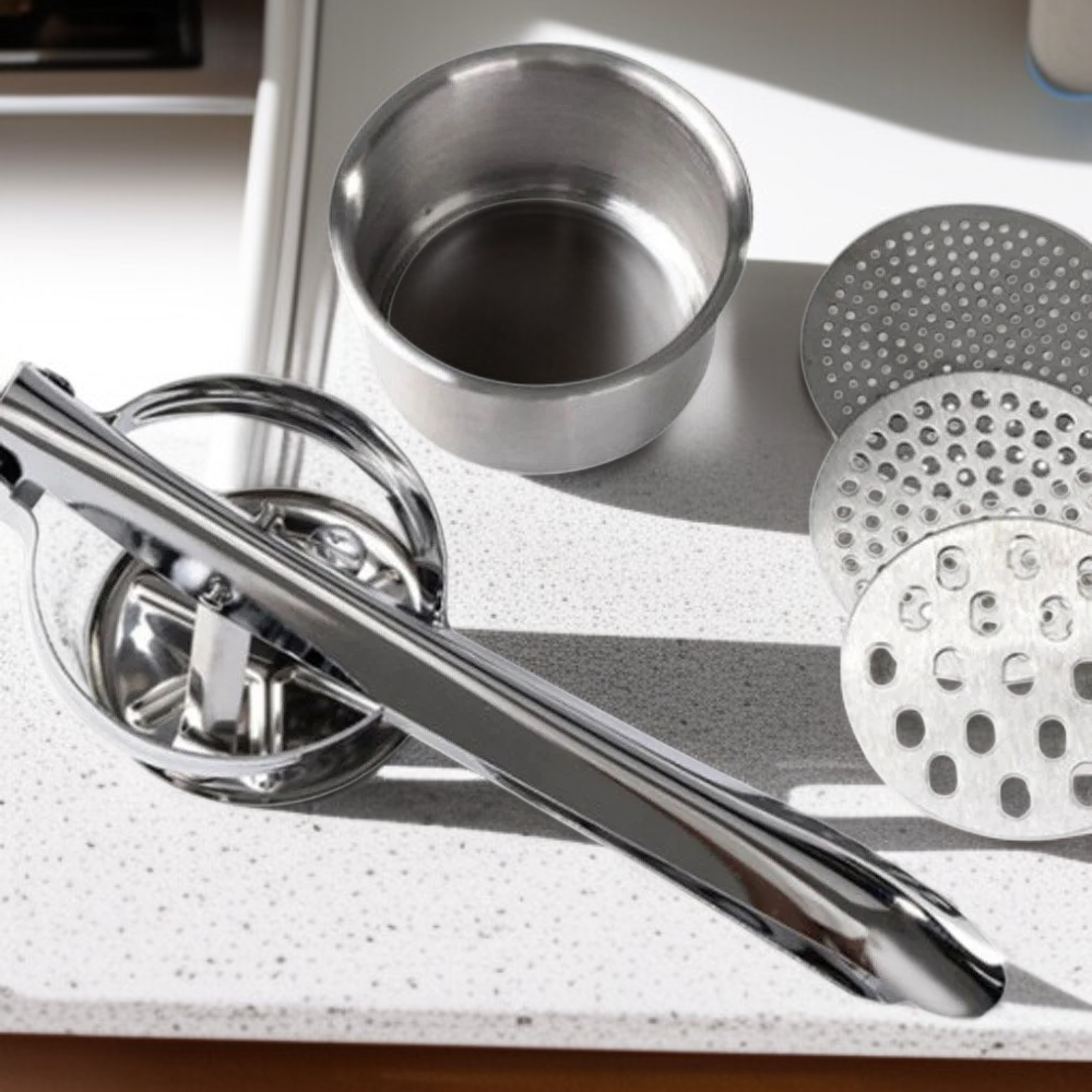 Stalowa wyciskarka do ogórków i tofu, odsączarka do żywności, wyciskacz do cytryn