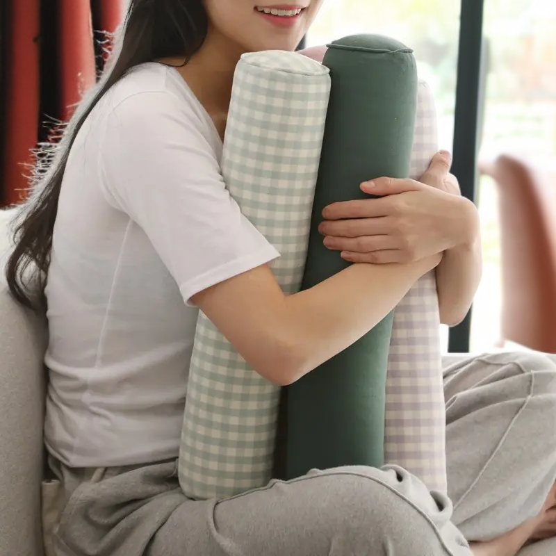  หมอนยาวสำหรับคุณแม่ตั้งครรภ์ ผลิตจากผ้าฝ้ายวอชซิ่ง ทรงกระบอก ใช้ได้กับโซฟา