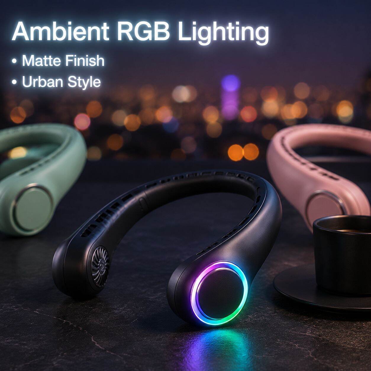 Silent Portable Bladeless Neck Cooling Fan