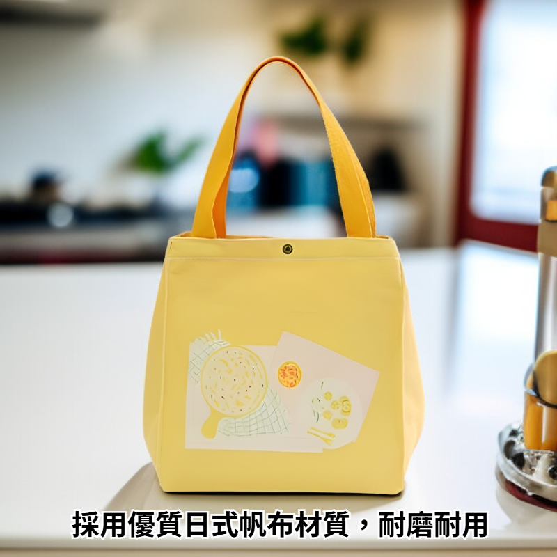 日式帆布便當保溫袋學生上班族便攜手提餐盒飯兜