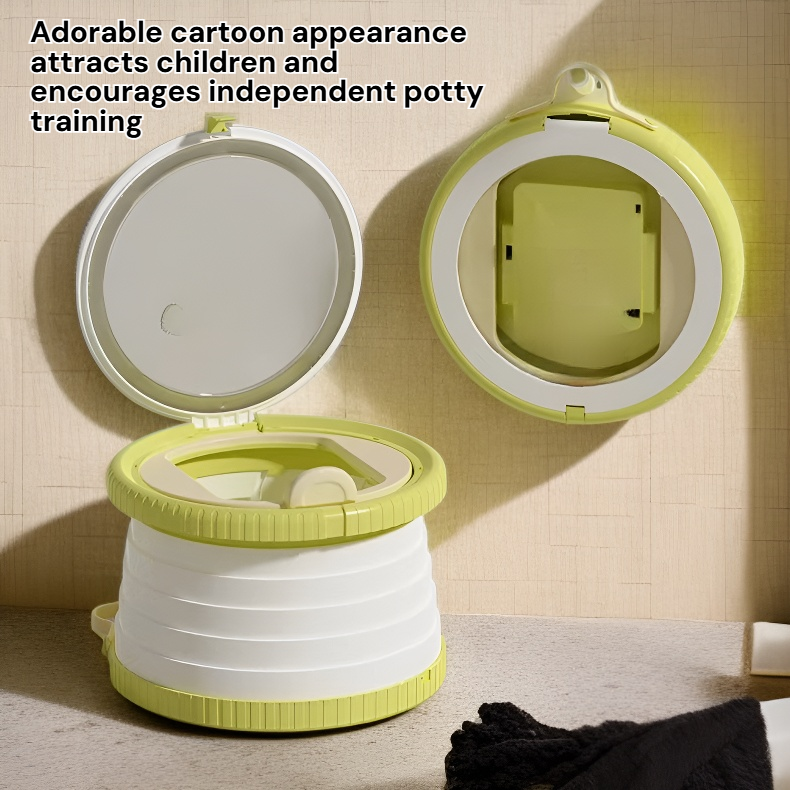 Baby Foldable Portable Travel Potty Cartoon Emergency Toilet for Car and Outdoor