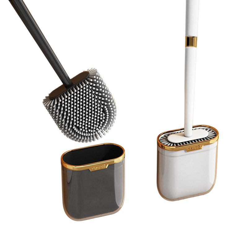 行き止まりのない新しい浴室用トイレブラシ、家庭用壁掛けトイレ用シリコンブラシ、浴室用長柄トイレ掃除用アーティファクト