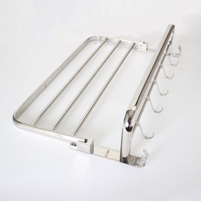 Wall mounted towel rack