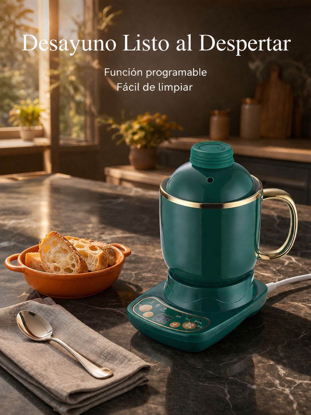 Taza eléctrica portátil para cocción saludable