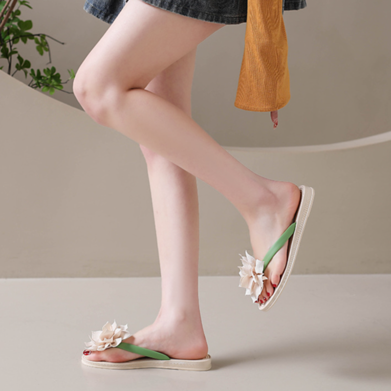 花朵印花夾趾拖鞋