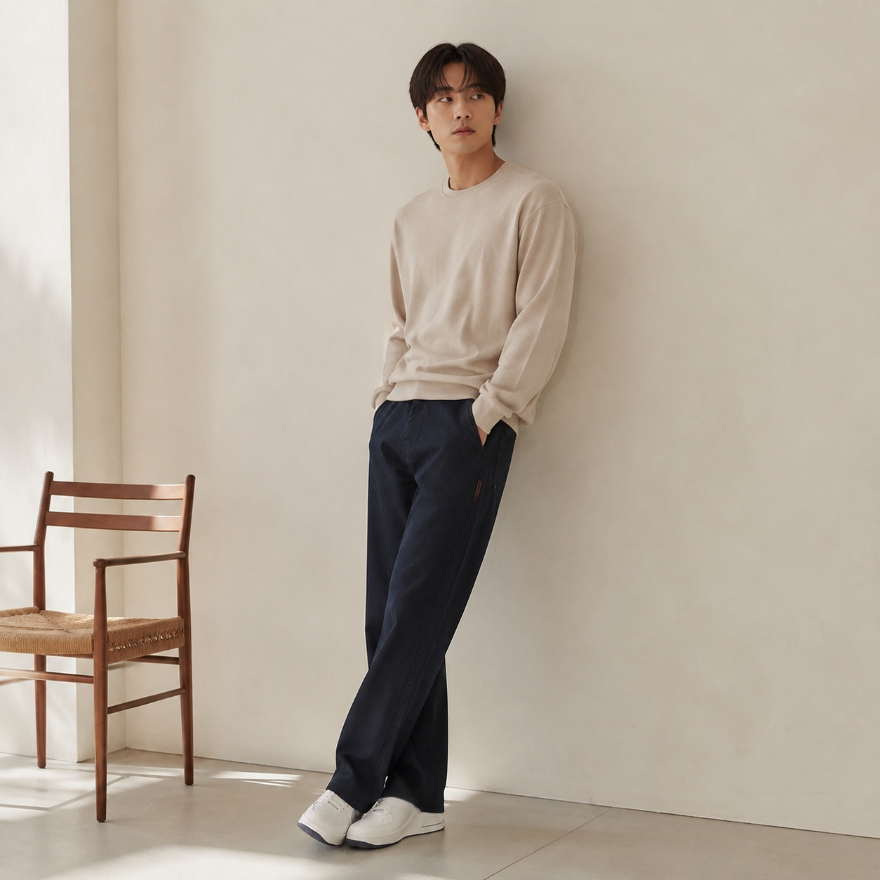 신상 남성 루즈핏 스트레이트 데님 팬츠