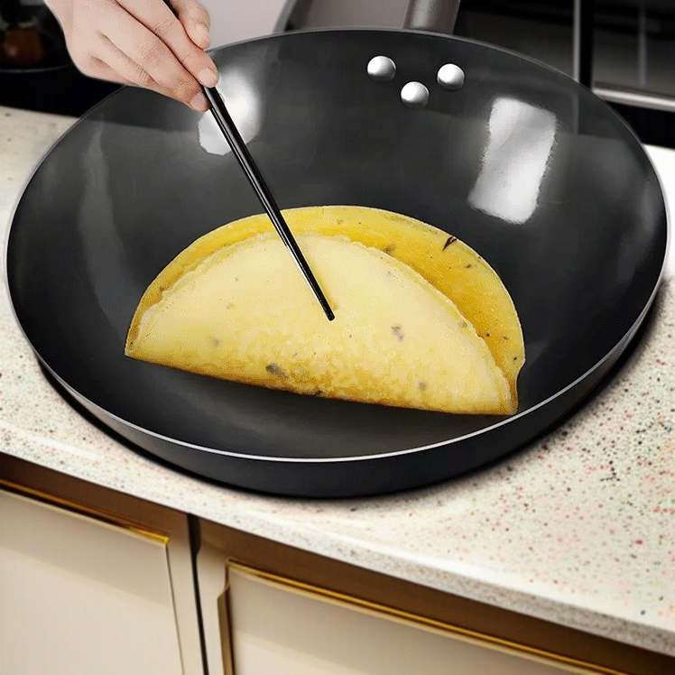 가정용 녹방지 둥근바닥 논스틱냄비 2세대 질화숙철볶음냄비 건강냄비