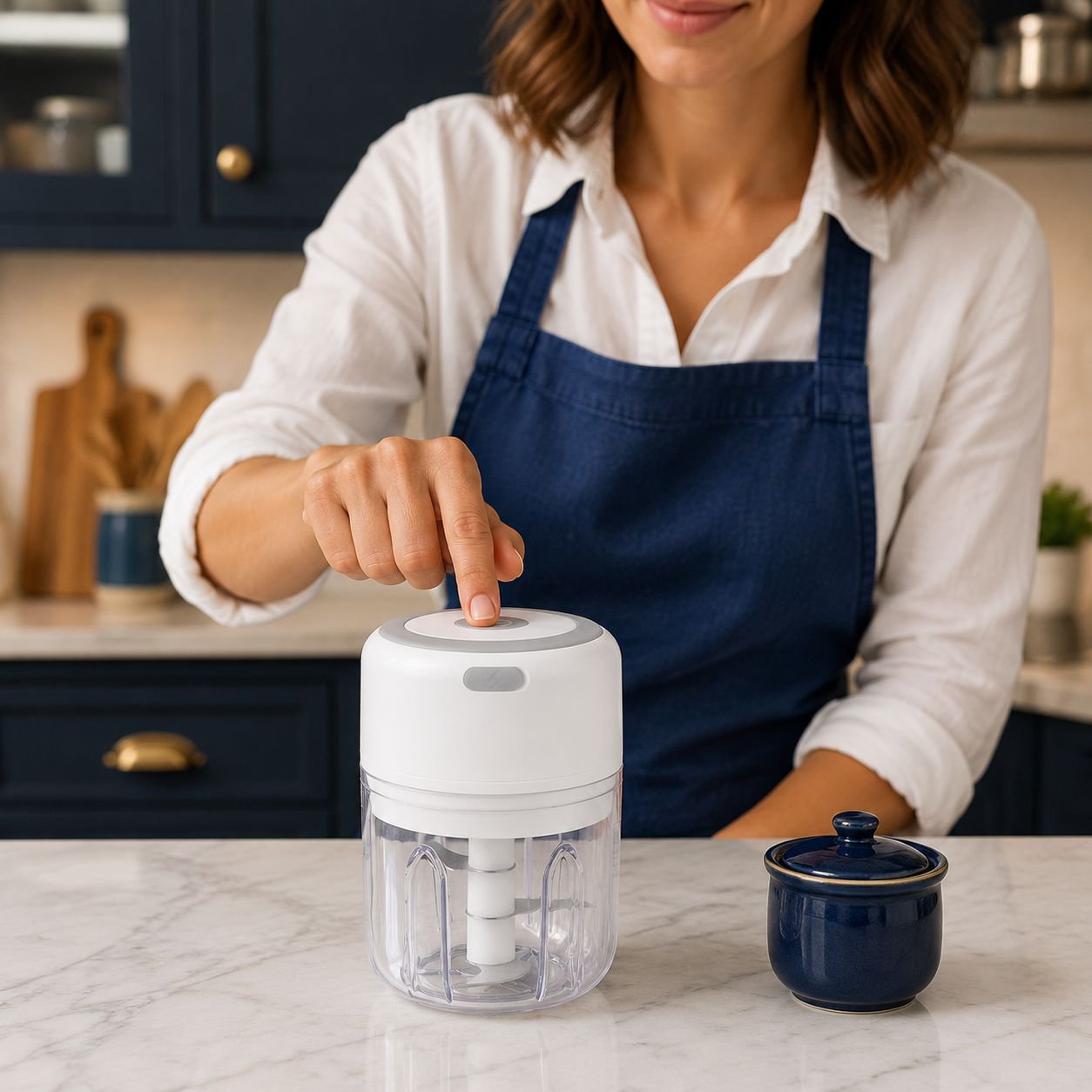 Mini Wireless Electric Garlic Chopper, Household Multi-Functional Food Processor
