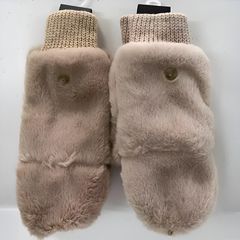 guantes de peluche