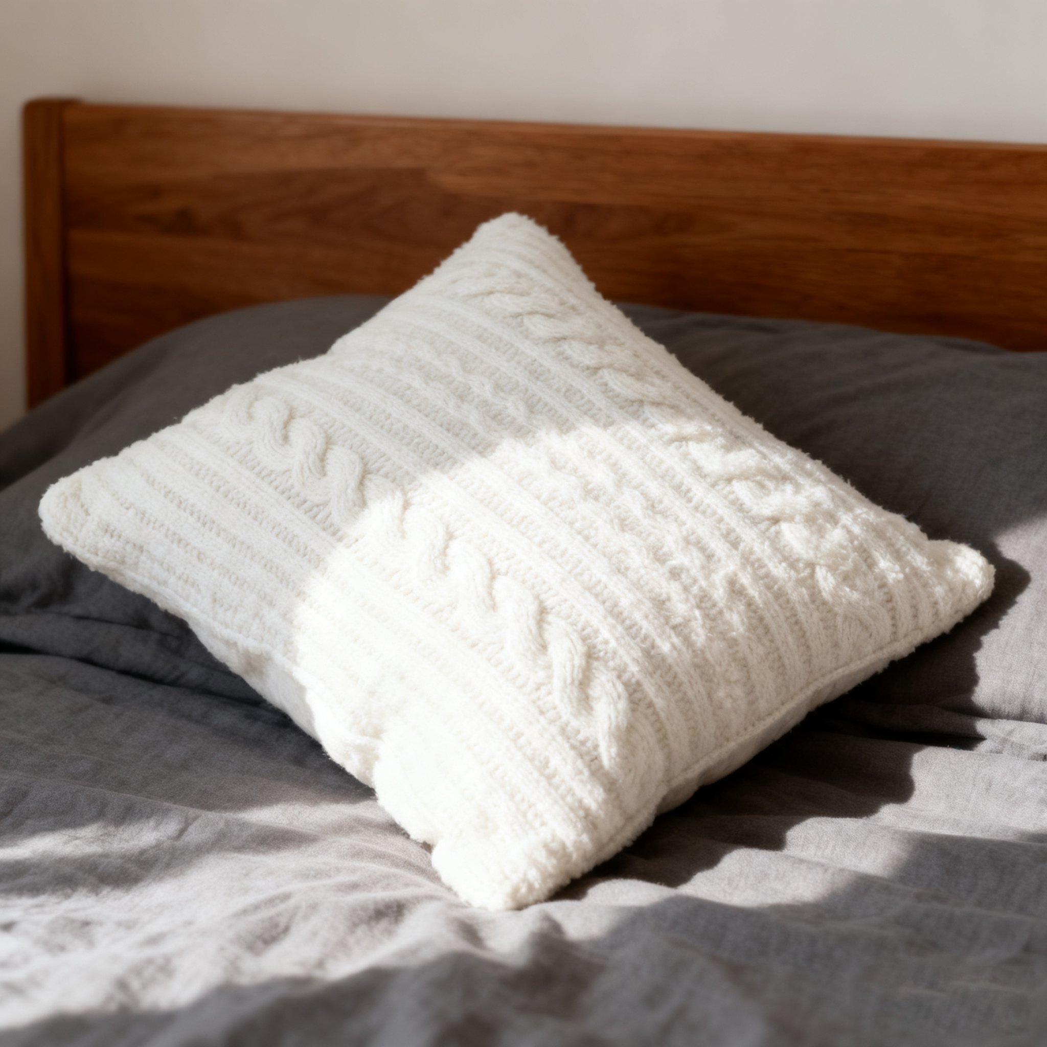  포근한 울 니트 베개