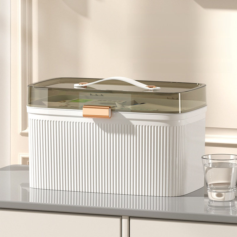 กล่องยาแบบครอบครัว ขนาดใหญ่ หลายชั้น สำหรับใช้ในบ้าน