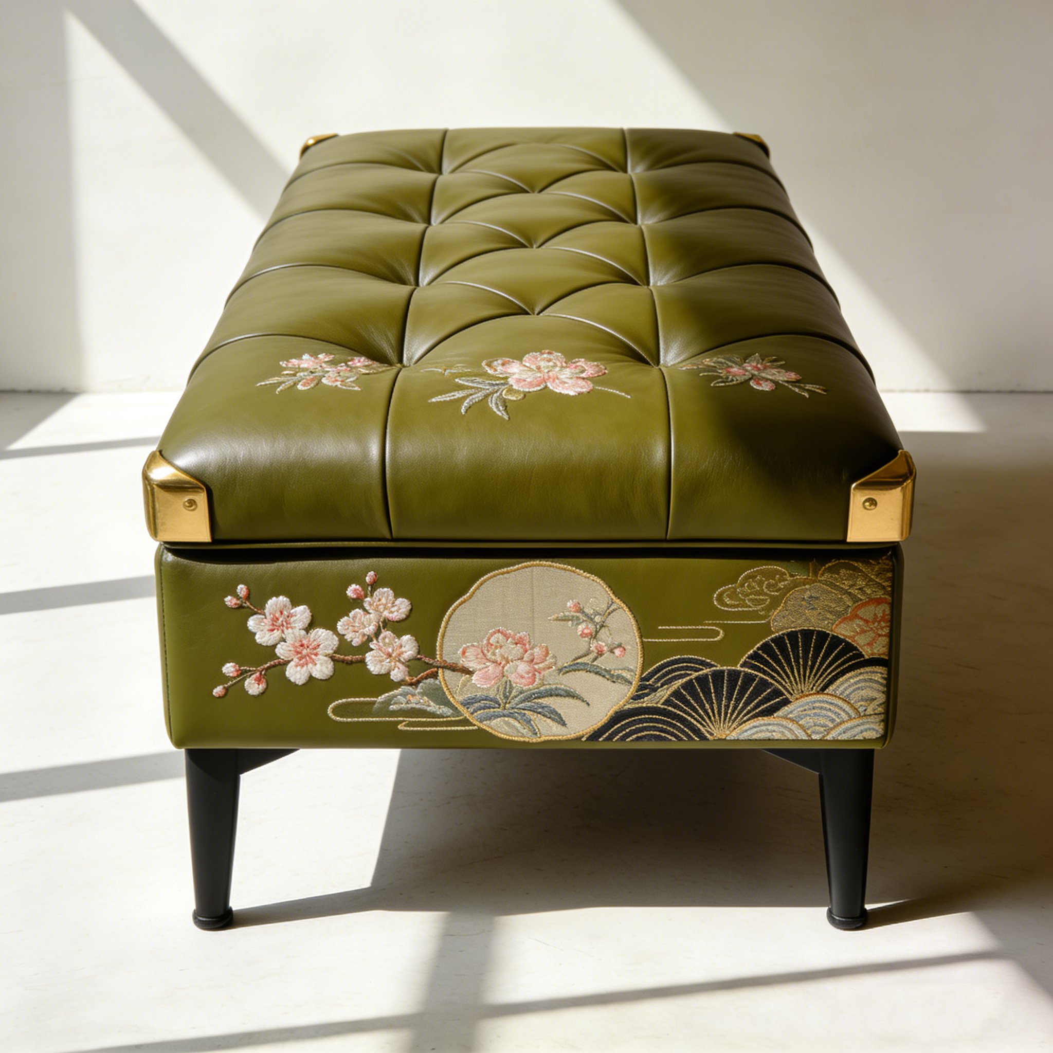 革張りソフトシート換鞋スツール