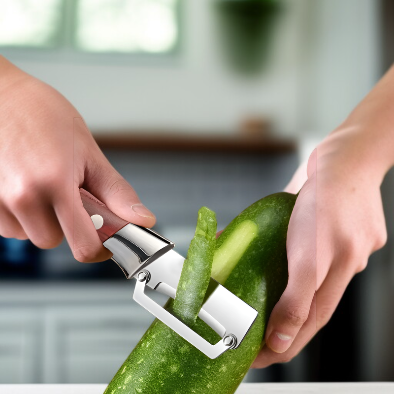 多機能極厚ステンレス皮むき器、様々な野菜や果物に対応
