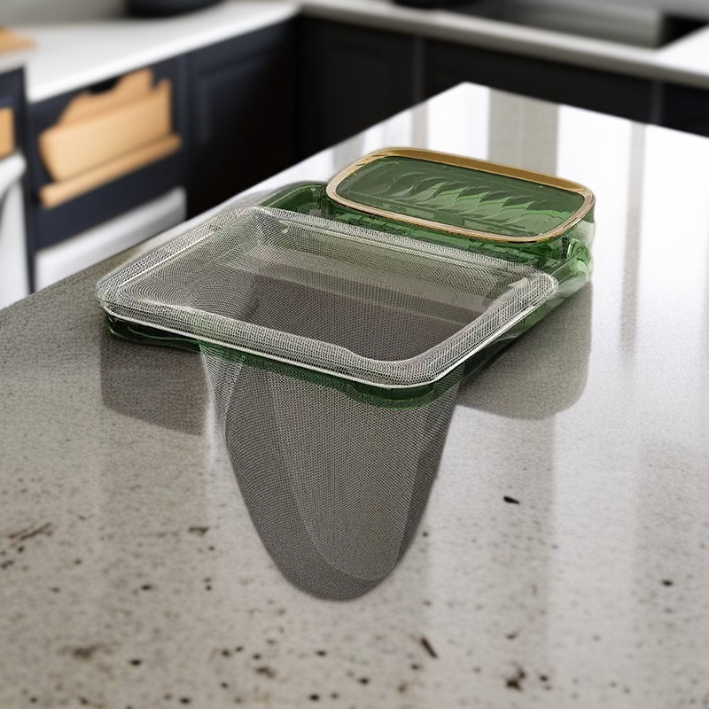 ตะแกรงกรองขยะในอ่างล้างจานพร้อมถุงตาข่ายกรองเศษอาหาร