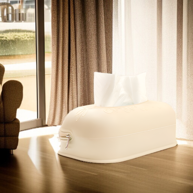 シリコンティッシュボックス 家庭用 リビングルーム コーヒーテーブル ペーパーボックス 車用 ペーパーボックス ジッパー付き 壁紙 ティッシュ収納ボックス