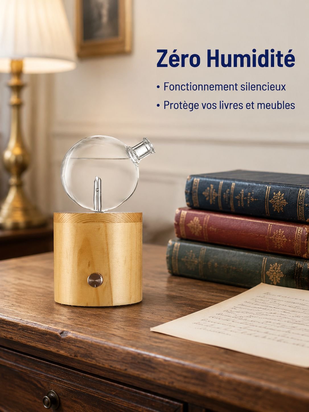 Diffuseur d'huiles essentielles en bois massif sans eau