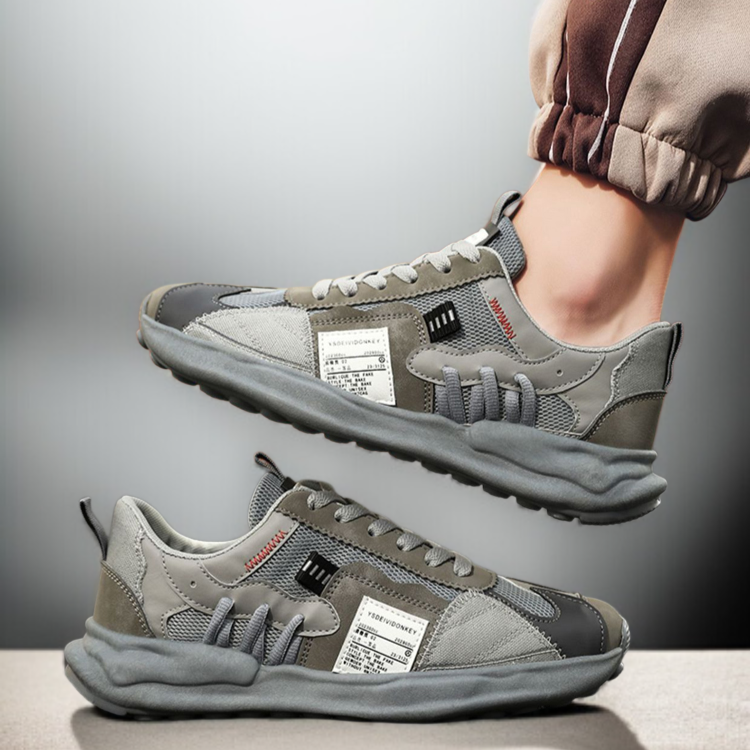 남성 봄 운동화 통굽 러닝화 통풍 아빠 운동화 스니커즈 운동화 메쉬 남성화 미끄럼 방지 운동화