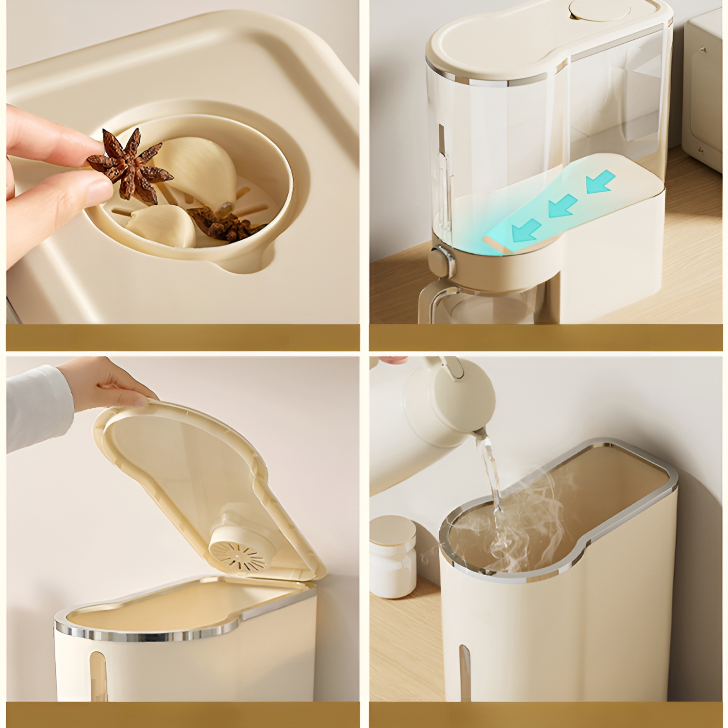 Press-down moisture-proof rice box