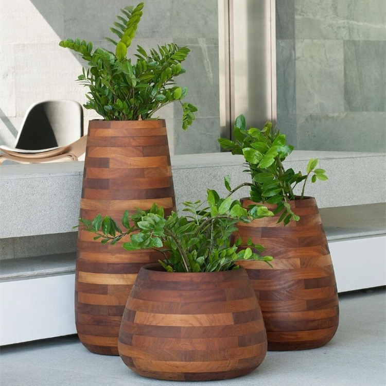 미니멀리즘 대형 원목 화분