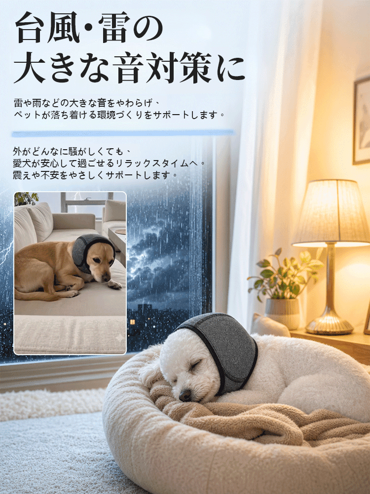 ペット用静音リラックススヌード