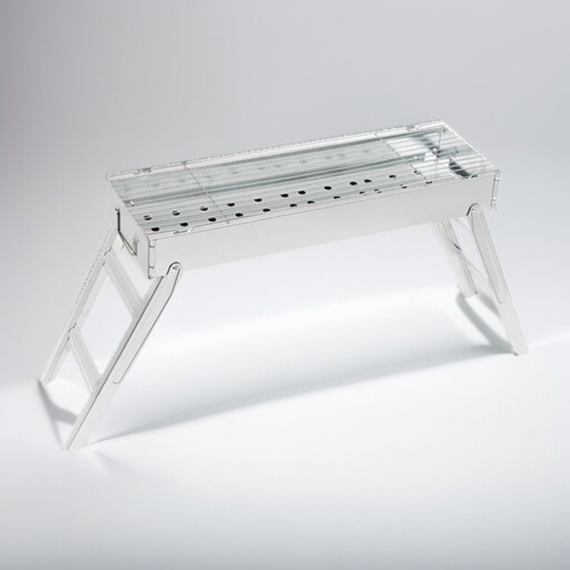 Outdoor smokeless folding barbecue grill