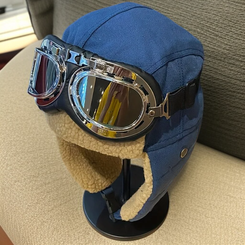  바이커 스타일 겨울 모자