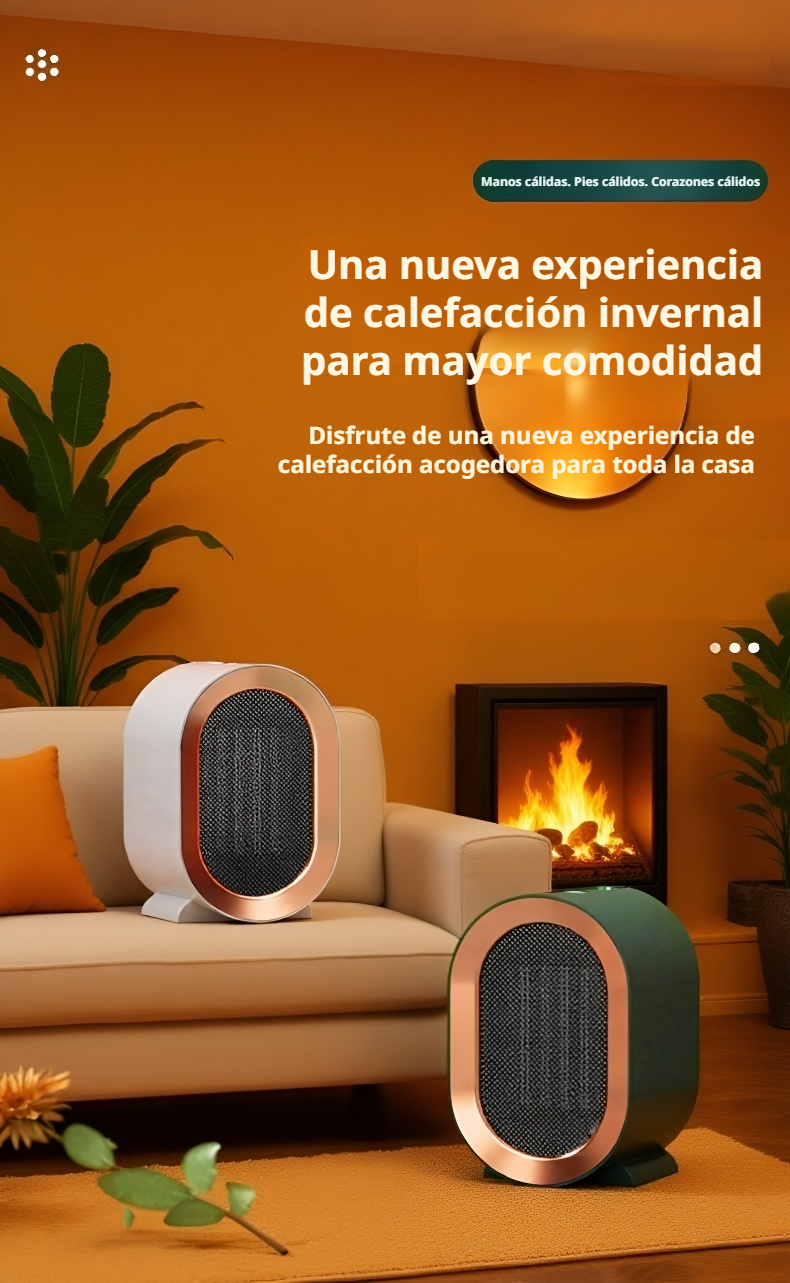 Calefactor de bajo consumo para oficina en escritorio moderno