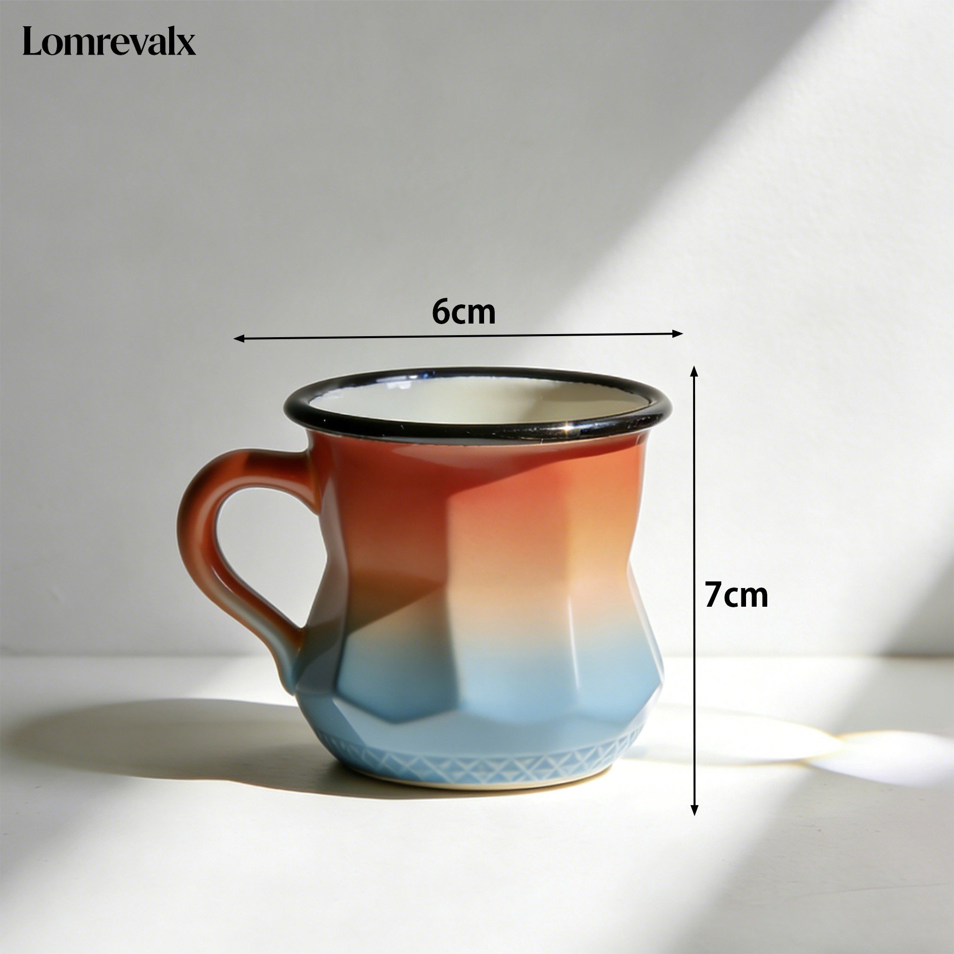 Taza esmaltada mini retro