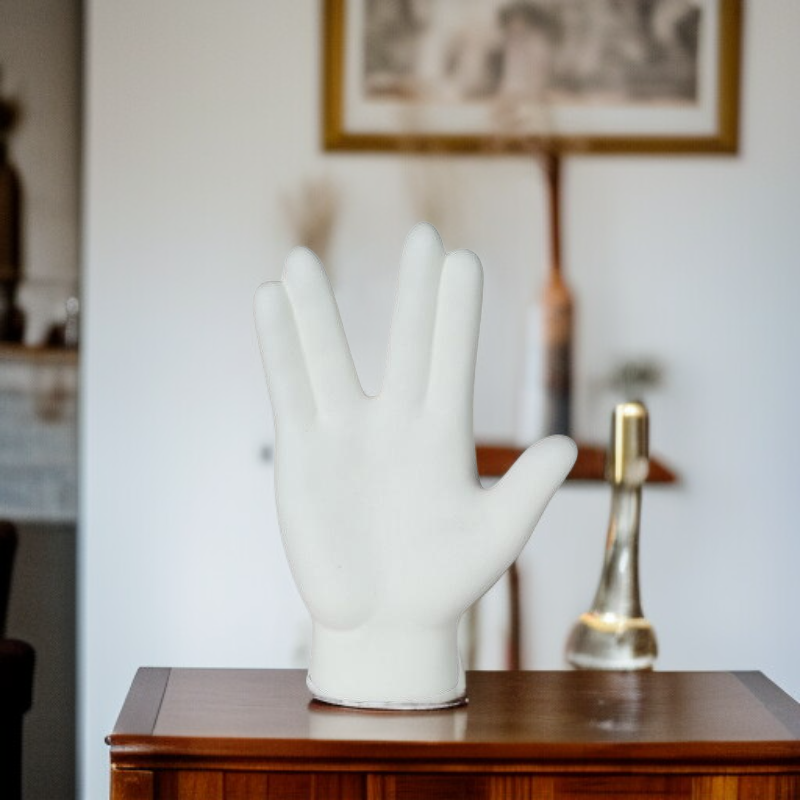 모던 세라믹 손바닥 오브제 반지 보관함 인테리어 소품