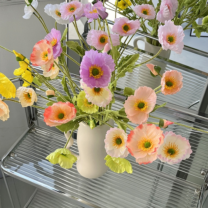 Velvet Poppy Artificial Flower